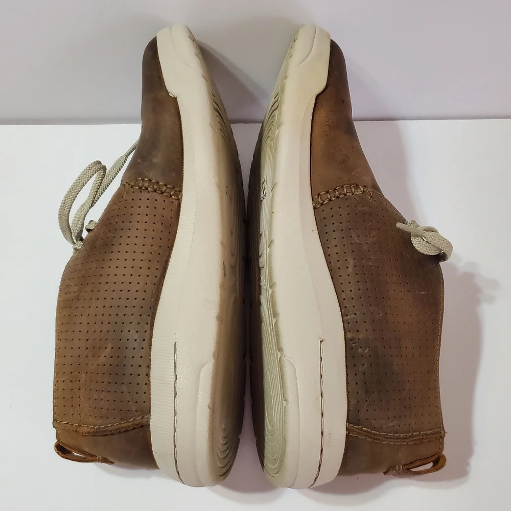 Clarks Mens Driftway Seam Brown Leather Lace-up Shoes Size 13